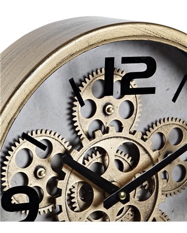 Reloj de Hierro para Sobremesa con Engranajes