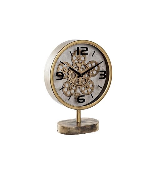 Reloj de Hierro para Sobremesa con Engranajes