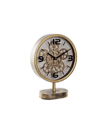 Reloj de Hierro para Sobremesa con Engranajes