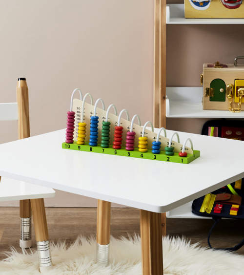 Ábaco matemático de Madera