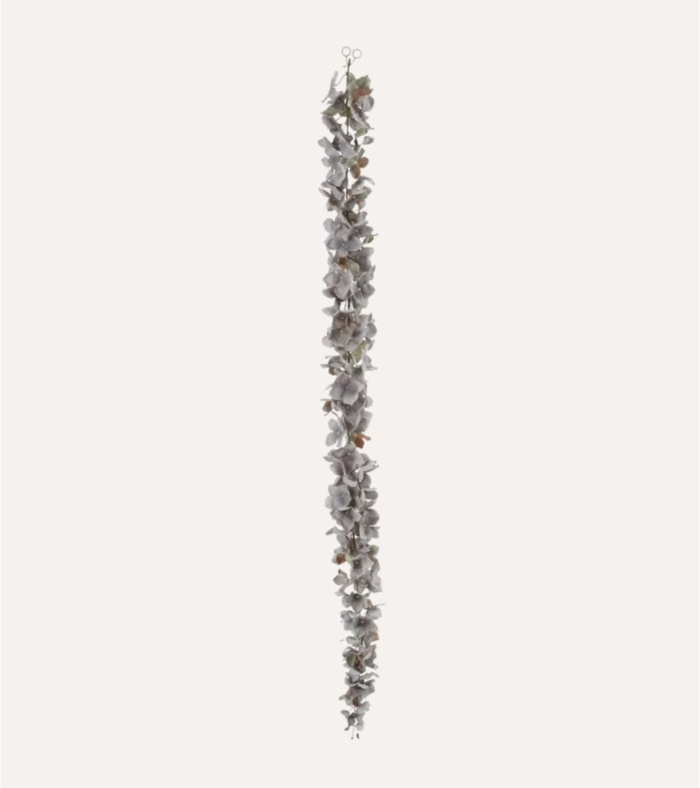 Guirnalda de Flores Grises de PVC