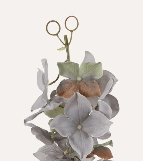 Guirnalda de Flores Grises de PVC