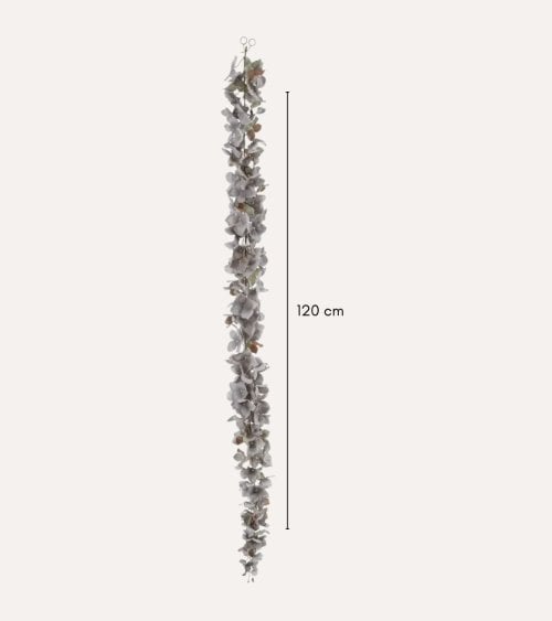 Guirnalda de Flores Grises de PVC