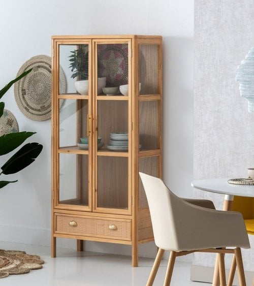 Vitrina Saphira de Vidrio y MDF