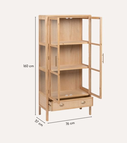 Vitrina Saphira de Vidrio y MDF