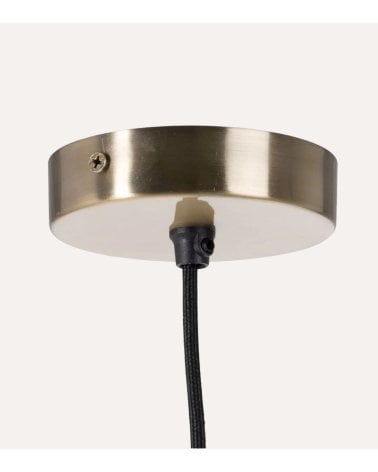 Lámpara Colgante Matías Redonda de Cristal y Metal