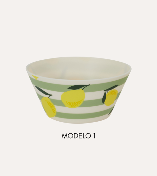 Bol Estampado Limones de Plástico