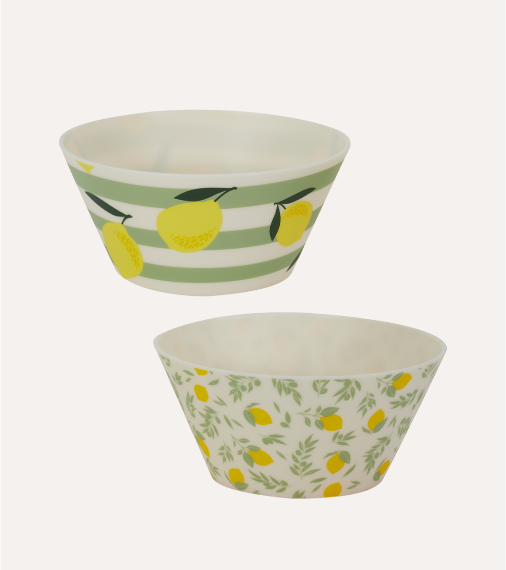Bol Estampado Limones de Plástico