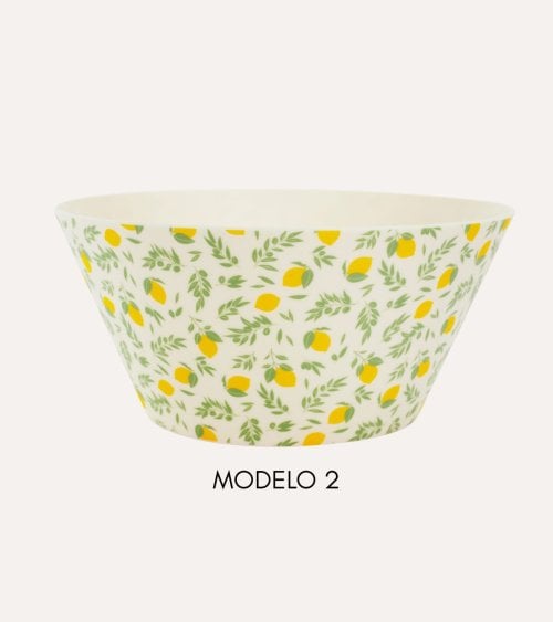 Ensaladera Estampado Limones de Plástico