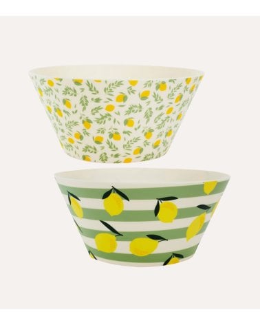 Ensaladera Estampado Limones de Plástico
