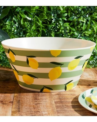 Ensaladera Estampado Limones de Plástico