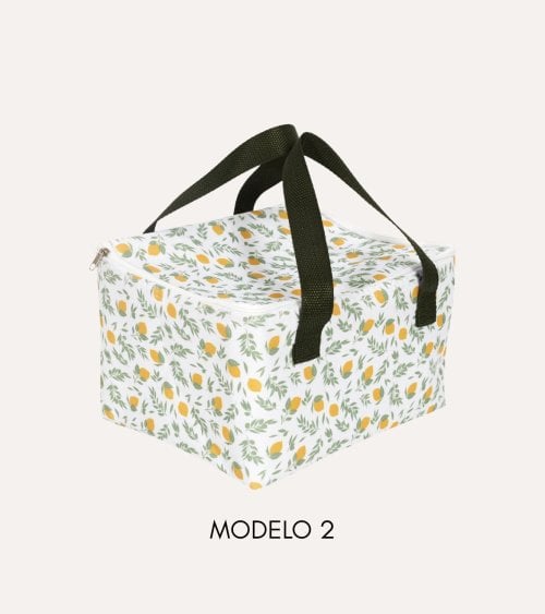 Bolsa de Almuerzo Térmica Estampado Limones de Poliéster