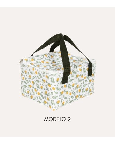 Bolsa de Almuerzo Térmica Estampado Limones de Poliéster