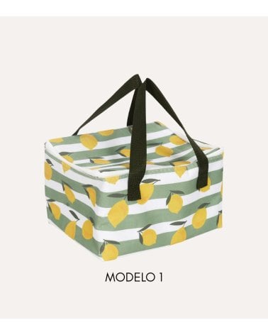 Bolsa de Almuerzo Térmica Estampado Limones de Poliéster