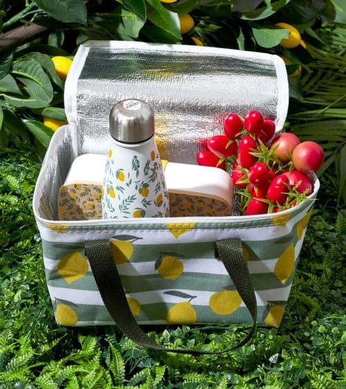 Bolsa de Almuerzo Térmica Estampado Limones de Poliéster