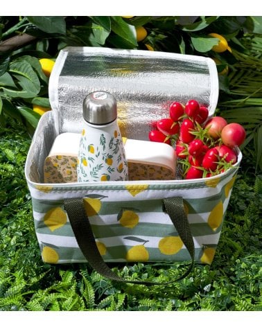 Bolsa de Almuerzo Térmica Estampado Limones de Poliéster