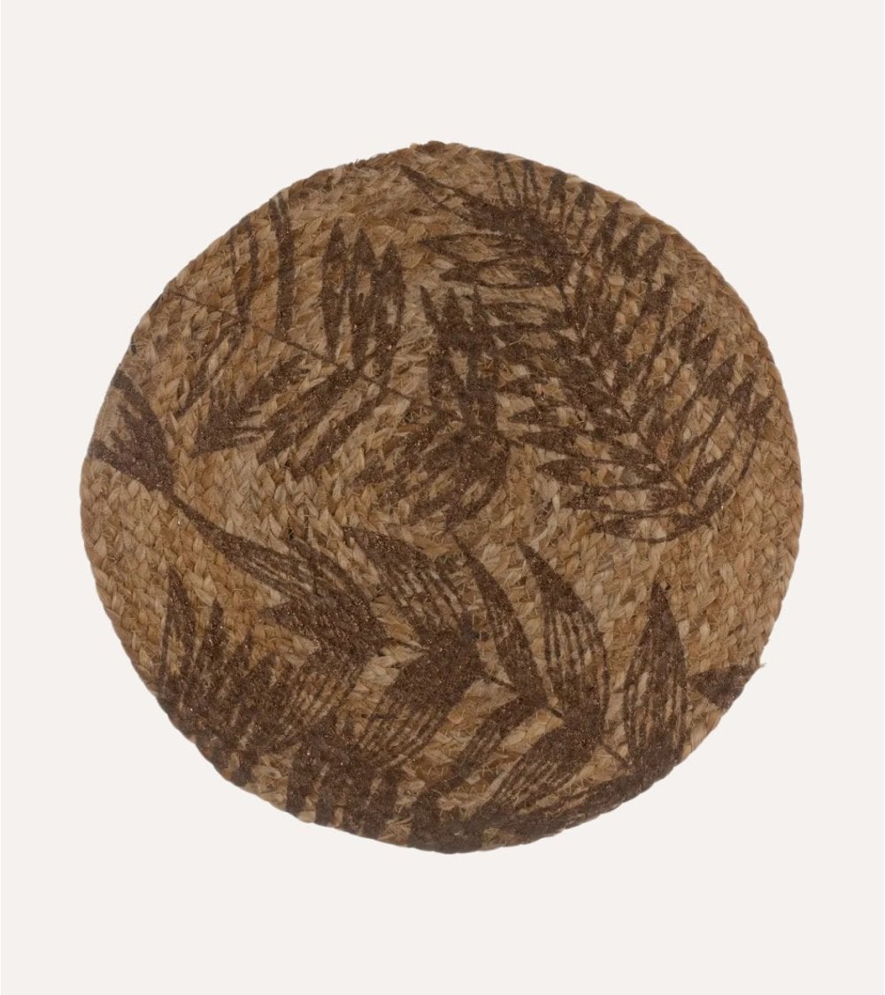 Salvamantel Hojas de Fibra de Yute