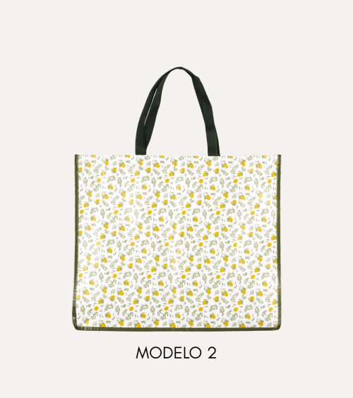 Bolsa de Compra Estampado Limones de Poliéster