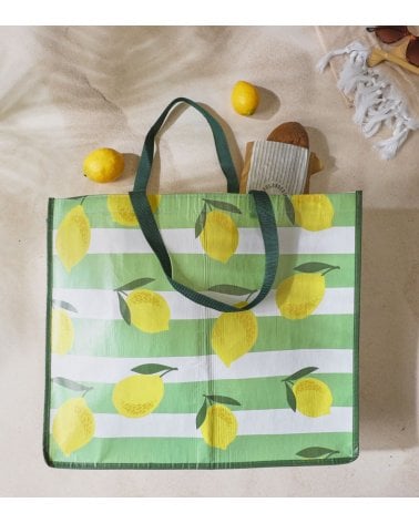 Bolsa de Compra Estampado Limones de Poliéster