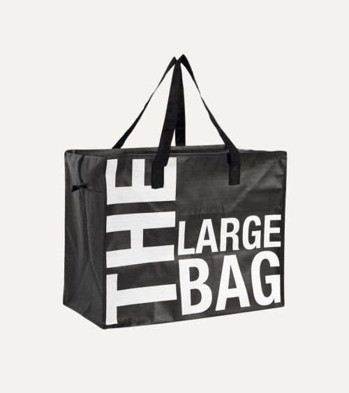 Bolsa de Compra Large con Cremallera de Algodón