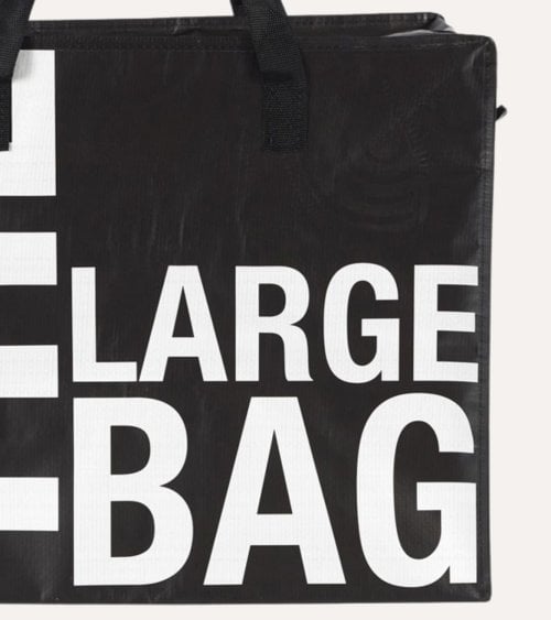 Bolsa de Compra Large con Cremallera de Algodón