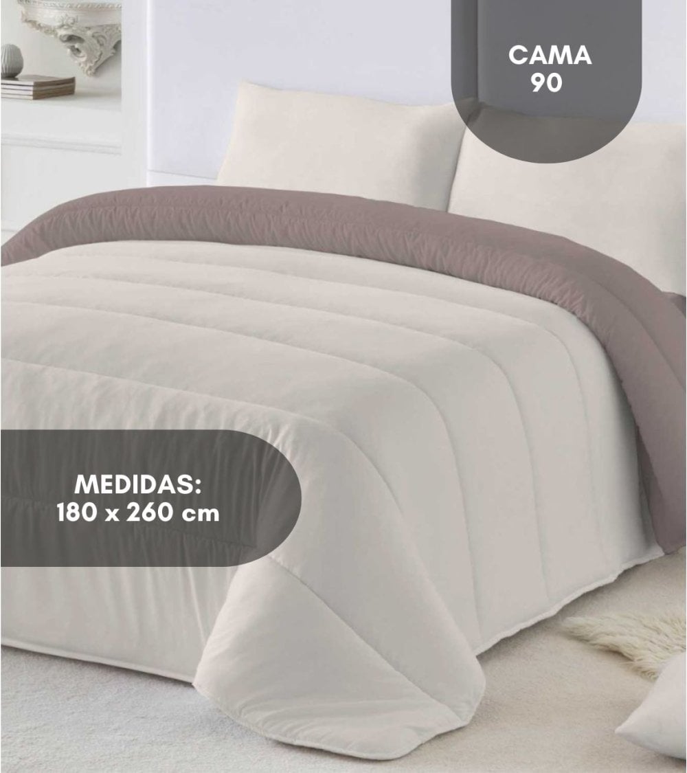 Edredón Nórdico Bicolor de Tacto de Plumas