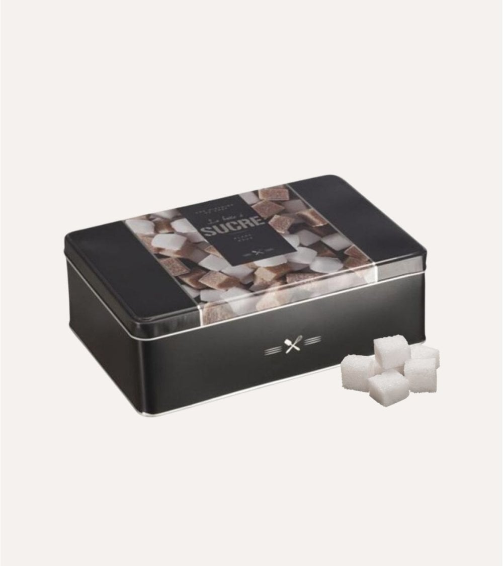 Azucarero Caja Rectangular de Metal