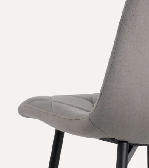 Silla Champagne de Poliéster y Metal