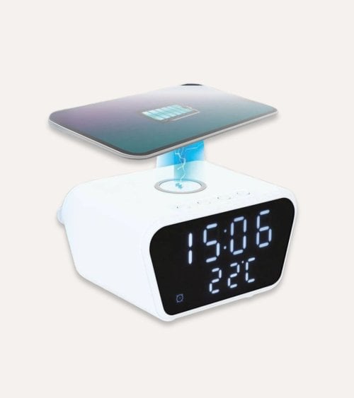 Reloj Despertador con Cargador de PVC