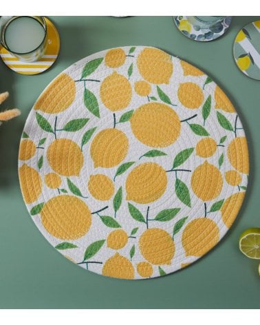 Mantel Individual Estampado Limones de Poliéster