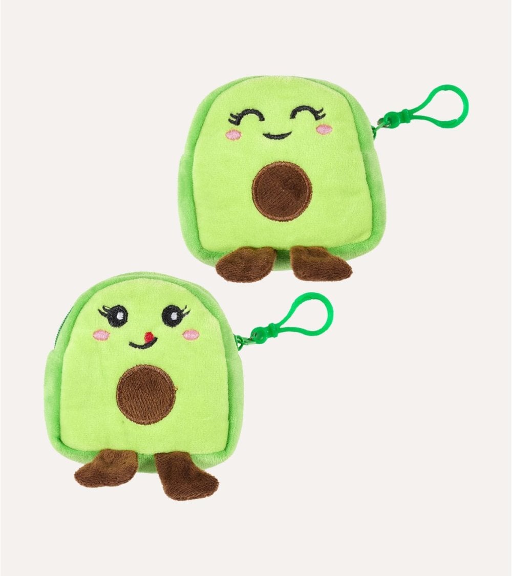 Monedero Aguacate Kawaii de Terciopelo