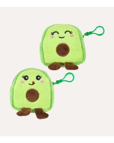 Monedero Aguacate Kawaii de Terciopelo