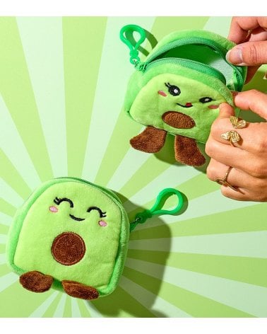 Monedero Aguacate Kawaii de Terciopelo