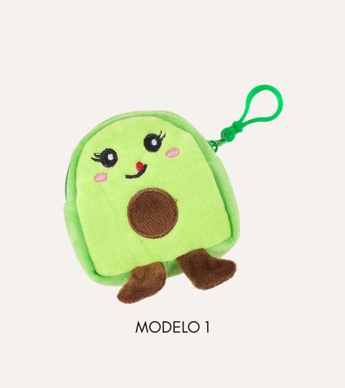 Monedero Aguacate Kawaii de Terciopelo