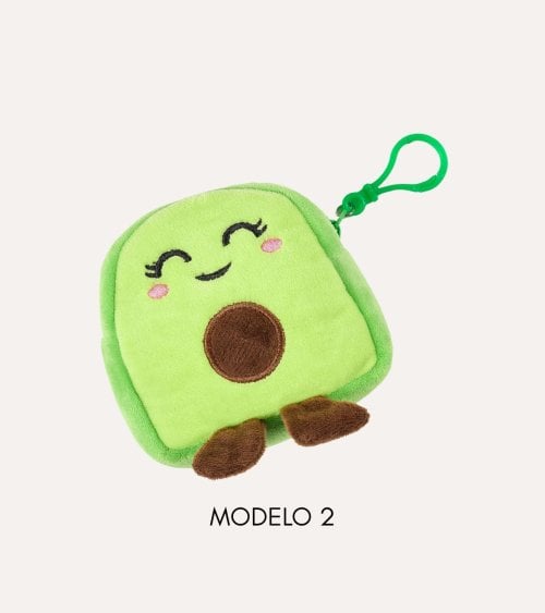 Monedero Aguacate Kawaii de Terciopelo