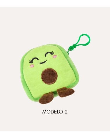 Monedero Aguacate Kawaii de Terciopelo