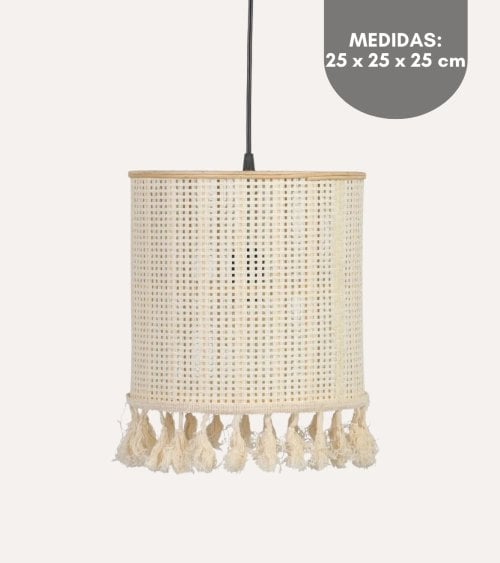 Lámpara Colgante Boho Chic de Fibra Natural