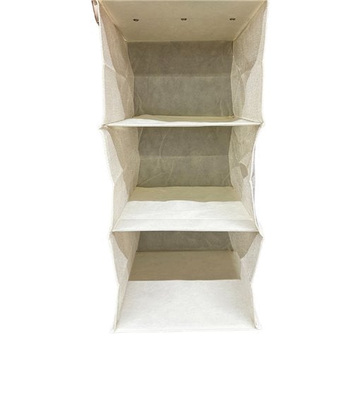 Organizador Colgante para Armario con Tres Baldas Beige