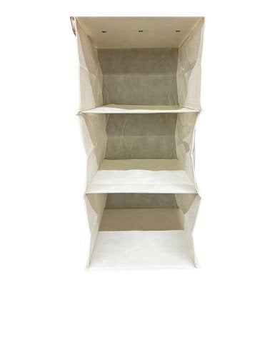 Organizador Colgante para Armario con Tres Baldas Beige