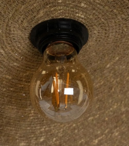 Lámpara Colgante Halo de Fibra Natural