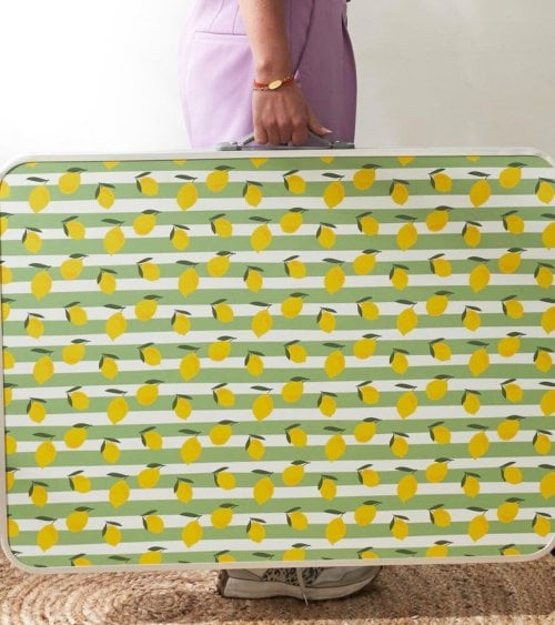Mesa Plegable Estampado Limones de Plástico