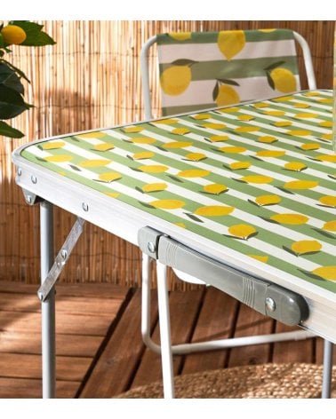 Mesa Plegable Estampado Limones de Plástico