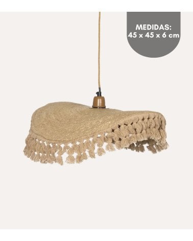 Lámpara Colgante Halo de Fibra Natural