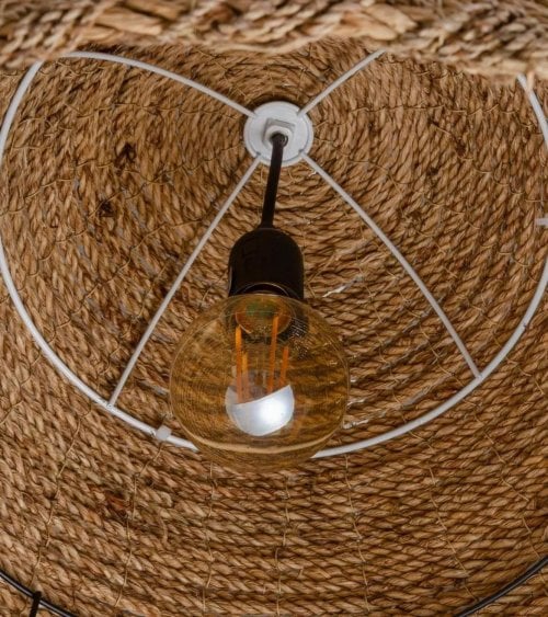 Lámpara Colgante Cánamo de Cuerda Natural