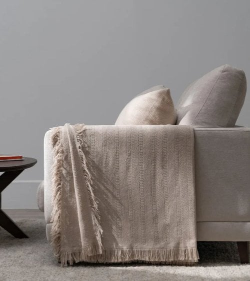 Manta de Tejido Fino de Algodón Reciclado