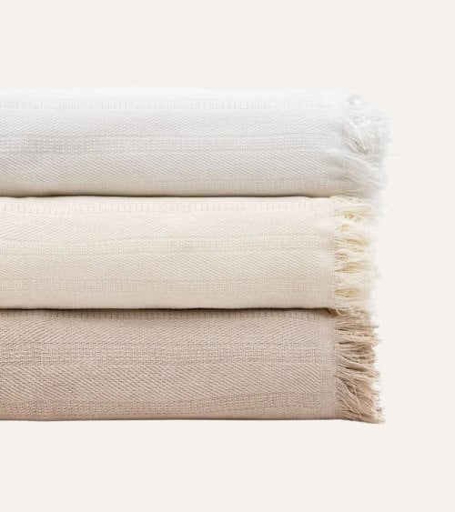 Manta de Tejido Fino de Algodón Reciclado