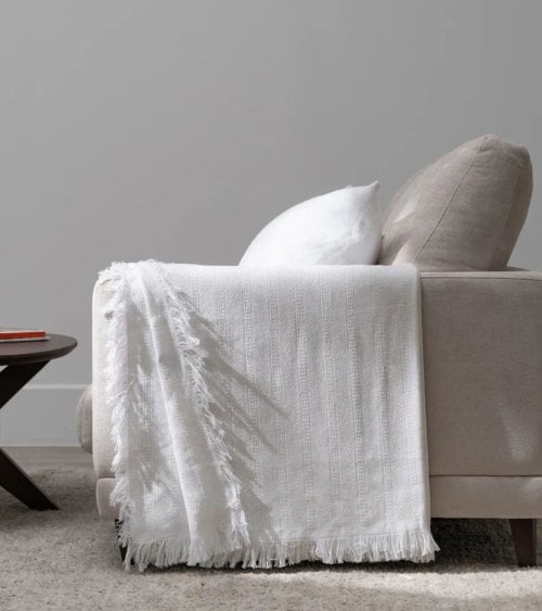 Manta de Tejido Fino de Algodón Reciclado