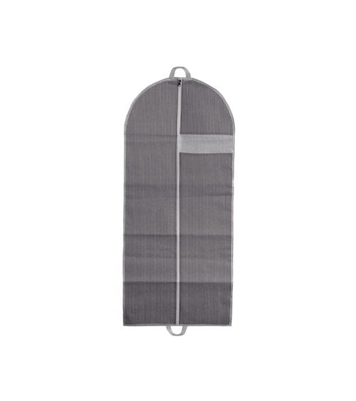 Funda para Guardar Trajes de Poliéster Gris con Rayas