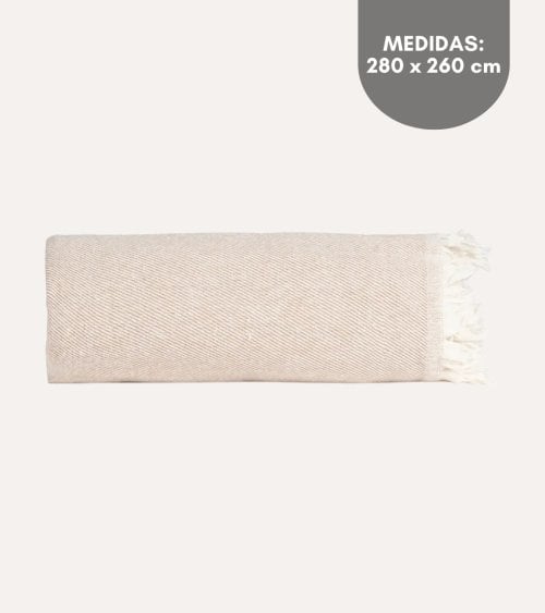 Manta Lisa de Tejido Fino de Algodón Reciclado