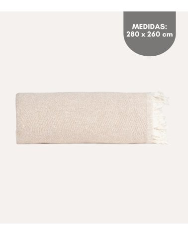 Manta Lisa de Tejido Fino de Algodón Reciclado